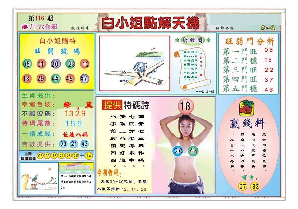 澳彩图库 2026 白小姐点解天机A